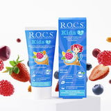 Rocs Kids Children's Toothpaste: Fluoride-Free Cavity Protection with Delicious Fruit Flavor for Ages 3-7
