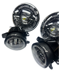 SPDZ1 Oculus 7” RGB LED Headlights with LED RGB Fog Light Kit – App Controlled Multi-Mode Halo