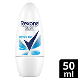Rexona Cotton Dry Roll-On Deodorant for Women: 72-Hour Protection, Hypoallergenic, and Soft Cotton Extracts - Stay Fresh All Day.