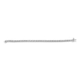 .925 Sterling Silver 1/4 Cttw Diamond Station and S Link Bracelet