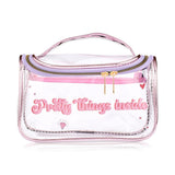 Eklips Hologram Handbag - Unique Clear PVC Bag with Mirror Leather Accents & Bone Zipper