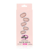 Eklips Floral Oval False Nails with Easy Application, 24 Pieces