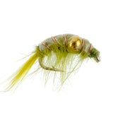 3 Pack Olive Beaded Shrimp Scud Pattern - Size 12 - Tailwater Lake Fly Fishing Nymph