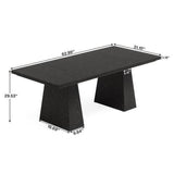 Modern Home Office Computer Desk Workstation in Black Wood Finish
