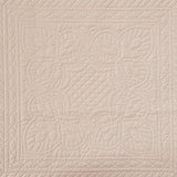 King Size 3 Piece Reversible Scalloped Edges Microfiber Quilt Set in Blush