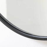Round 21-inch Wall Mirror in Black - Living Room Bedroom Accent Bathroom Mirror