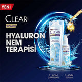 Clear Women Hyaluron Moisture Therapy Anti-Dandruff Shampoo - 48H Hydration, Dry Scalp Treatment, Volumizing
