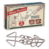 3-Pack: Brain Teasers Mind Games IQ Metal Puzzles
