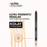 Flormar Mat Eye Pencil - High Pigmentation Eye Makeup with Soft Tip - Matte Finish Eye Pencil