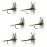 Barbless Blue Winged Olive BWO Trout Dry Fly - 6 Flies Size 14