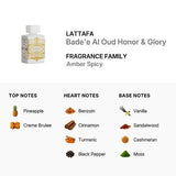 Bade'e Al Oud Honor & Glory By Lattafa Unisex 3.4 oz EDP Spray