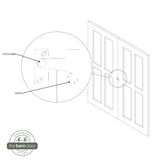 Barn Door Biparting Privacy Latch
