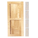Classic Single Bypass 2 Door Barn Door Kit | Black Hardware