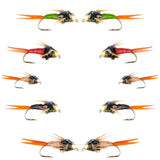 Basics Collection - Bead Copper John Assortment - 10 Flies Sizes 14-18