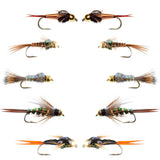 Basics Collection - Flash Back Tungsten Bead Head Nymphs 10 Flies  #10-16