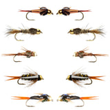 Basics Collection - Tungsten Bead Nymph Assortment - 10 Flies - Sizes 10-16