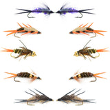 Basics Collection - Double Bead Nymph Assortment - 10 Flies - Size 14