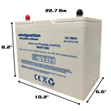 Lithium LIFePO4 100ah 12 Volt BattaMax 4000 Cycle Battery for Off-Grid Applications with Battery Management System (BMS) - RV, Cabin, Marine, Backup Storage Power
