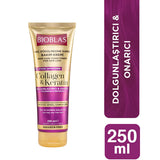 Bioblas Collagen & Keratin Hair Care Cream - Nourishes Fine Hair, Adds Volume & Shine - 8.45 fl oz