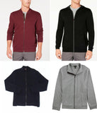 Tasso Elba Mens Zip-Front Heathered Jacket