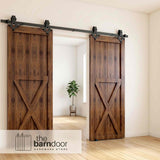 Diamond Black Single Track Barn Door Hardware Kit