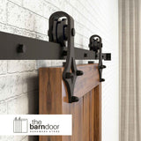 Diamond Black Single Track Barn Door Hardware Kit