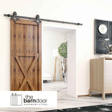 Diamond Black Single Track Barn Door Hardware Kit
