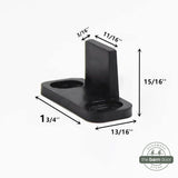 Double Clip Floor Mounted Barn Door Guide | Black