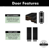 Vertical Slat Barn Door Kit | Black Hardware