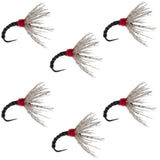 Black Zebra Sakasa Kebari - 6 Tenkara Flies - Size 14