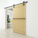 Anchor Black Single Track Barn Door Hardware Kit