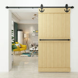 Anchor Black Single Track Barn Door Hardware Kit