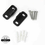 Double Clip Floor Mounted Barn Door Guide | Black
