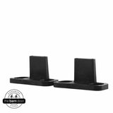 Double Clip Floor Mounted Barn Door Guide | Black