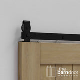 Modern J Top Mount Bifold Barn Door Hardware Kit | 4 Door One Way