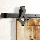 Diamond Black Single Track Barn Door Hardware Kit