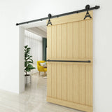 Eiffel Tower Black Single Track Barn Door Hardware Kit