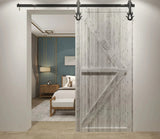 Flame Black Single Track Barn Door Hardware Kit
