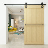 Gear Black Single Track Barn Door Hardware Kit
