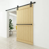 Gear Black Single Track Barn Door Hardware Kit