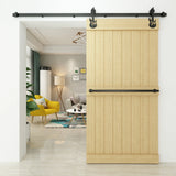 Guitar Black Single Track Barn Door Hardware Kit
