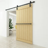 Guitar Black Single Track Barn Door Hardware Kit