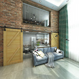 Guitar Black Single Track Barn Door Hardware Kit