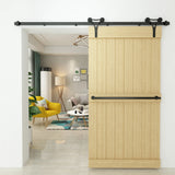 Horn Black Single Track Barn Door Hardware Kit