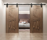 Imperial Black Single Track Barn Door Hardware Kit
