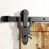 Imperial Black Single Track Barn Door Hardware Kit