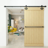 Mustache Black Single Track Barn Door Hardware Kit