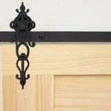 Royal Black Single Track Barn Door Hardware Kit