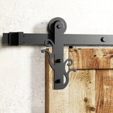 Twig Black Single Track Barn Door Hardware Kit