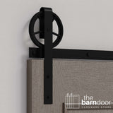 Wagon Wheel Heavy Duty Sliding Barn Door Hardware Kit